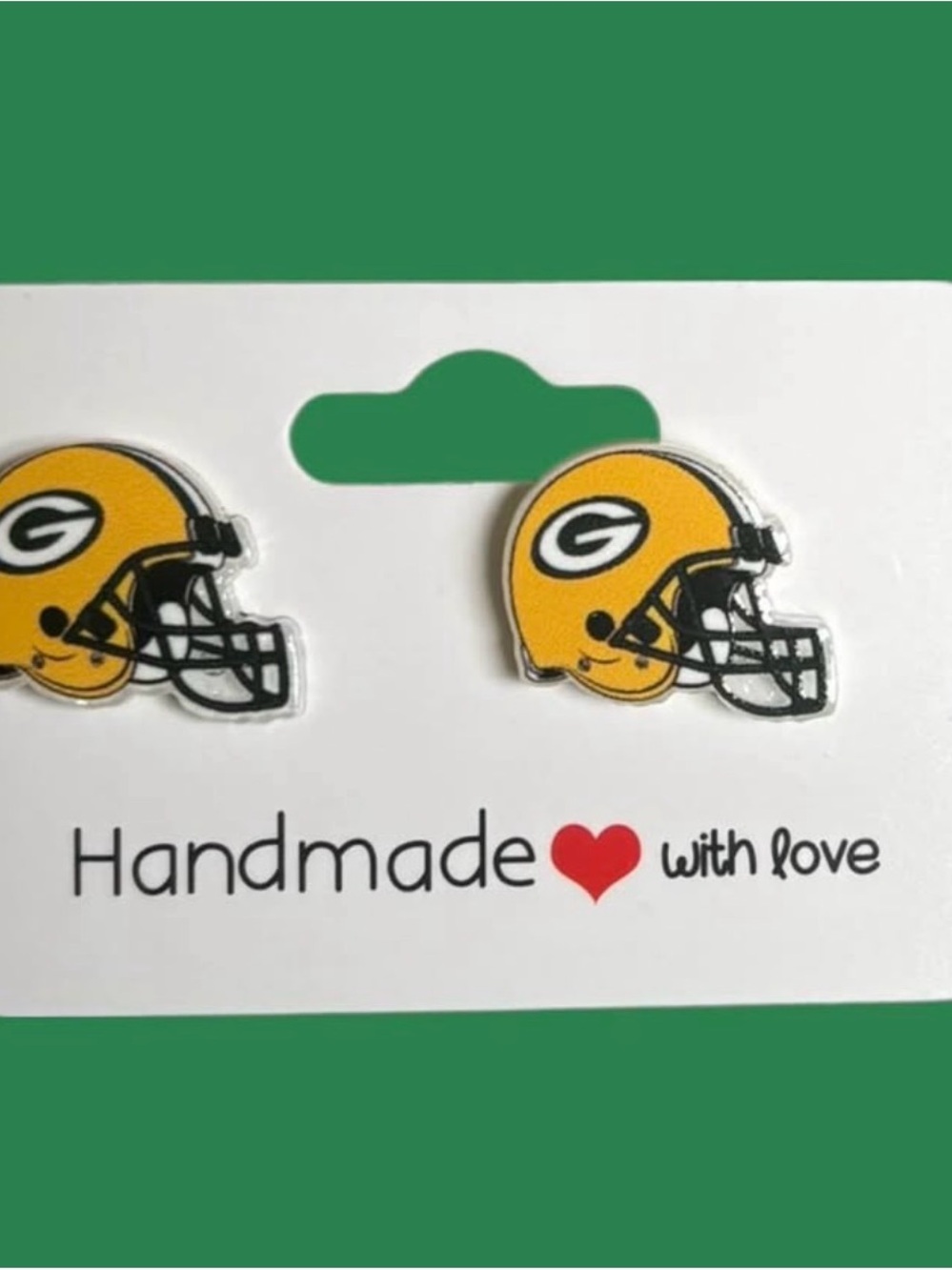 NFL Green Bay Packers Helmet Stud Earrings